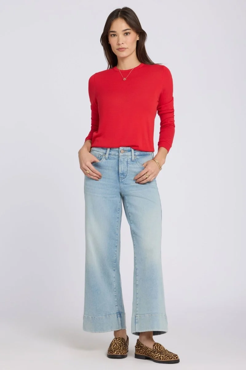 Teresa Wide Leg Ankle Jeans In Re-New Denim | Keys View