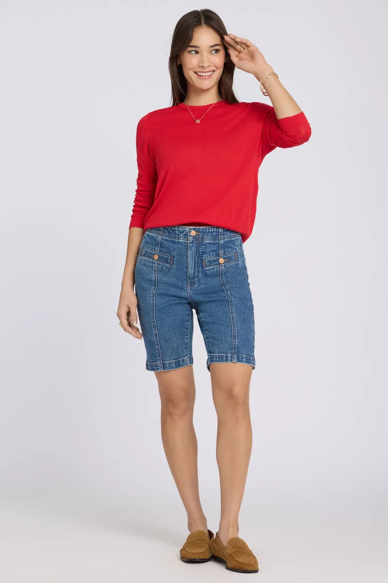 Ella Denim Shorts mit High Rise | Salton