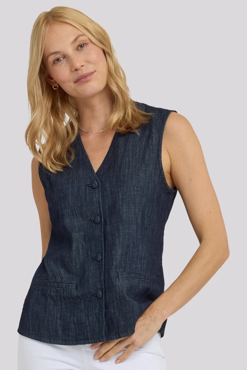 Denim Weste | Dark Indigo