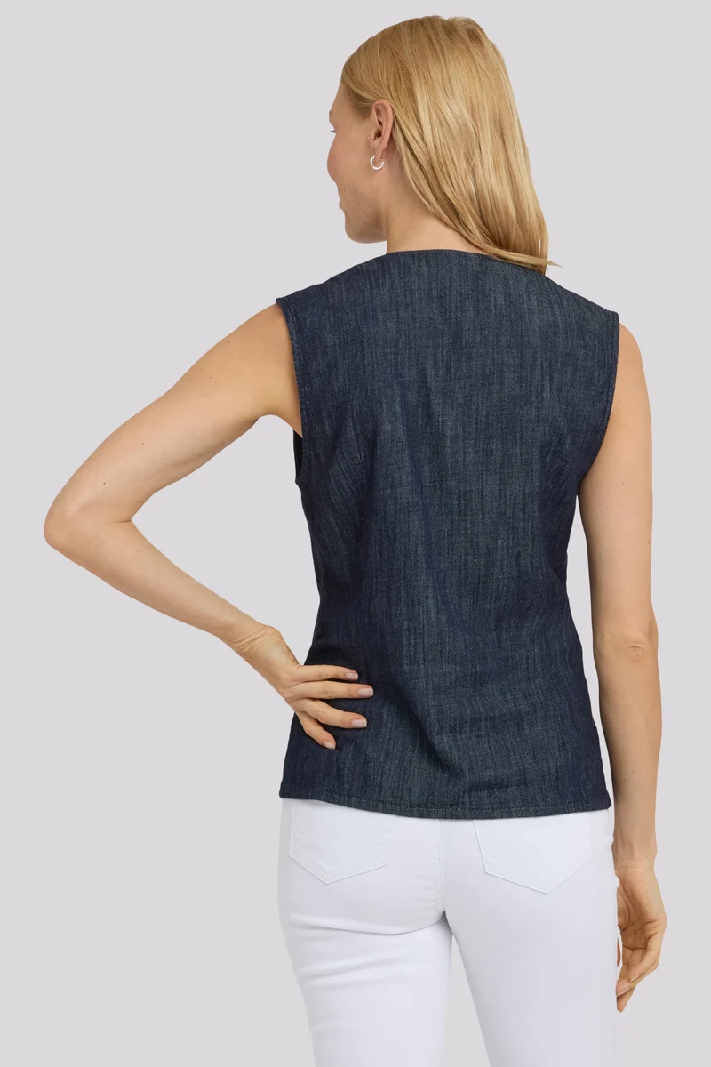 Denim Weste | Dark Indigo