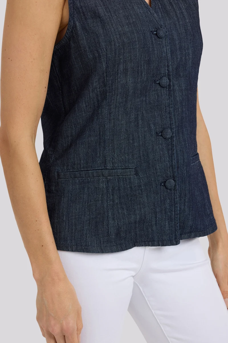 Denim Weste | Dark Indigo