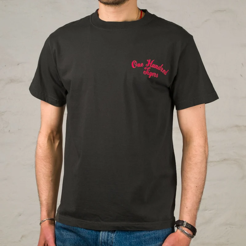 One Hundred Tigers T-Shirt Schwarz