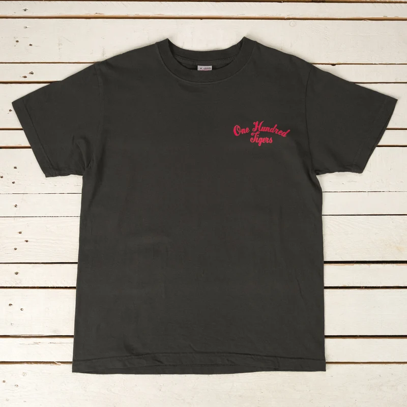 One Hundred Tigers T-Shirt Schwarz