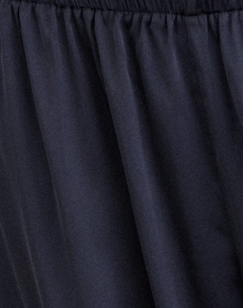 Hestama Ballonhose aus Satin in Marineblau