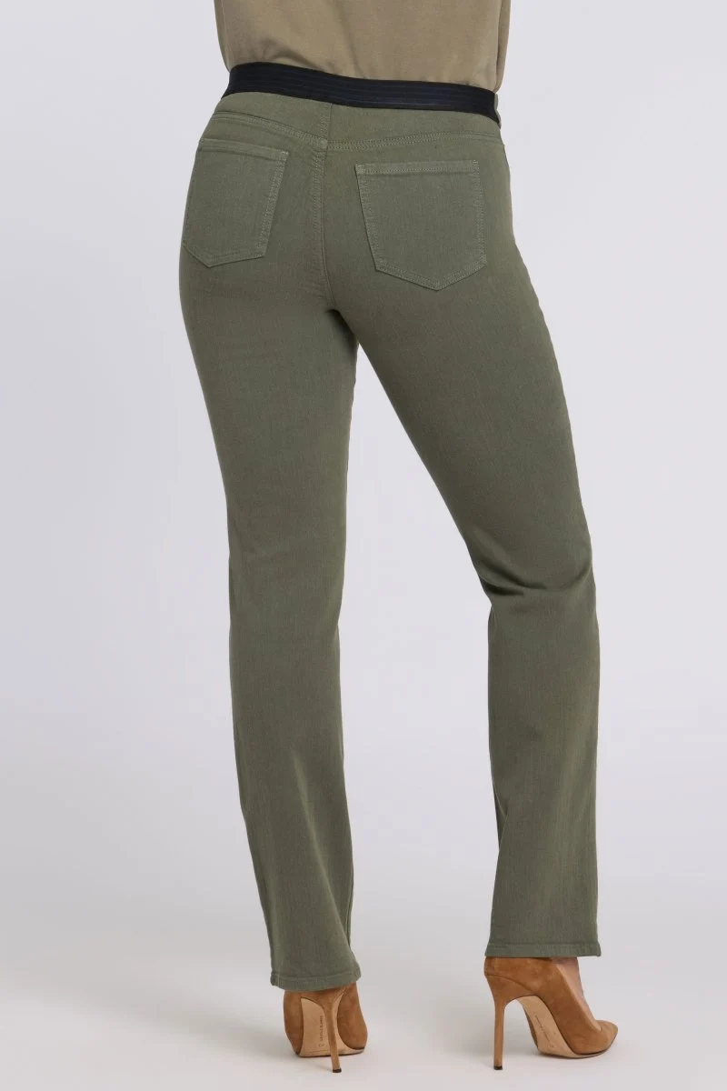 No Gapper™ Marilyn Straight Jeans in Sure Stretch® Denim | Desert Green