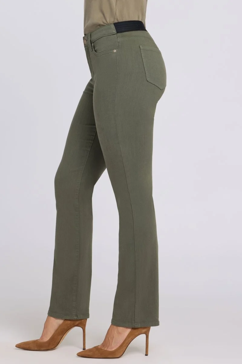 No Gapper™ Marilyn Straight Jeans in Sure Stretch® Denim | Desert Green