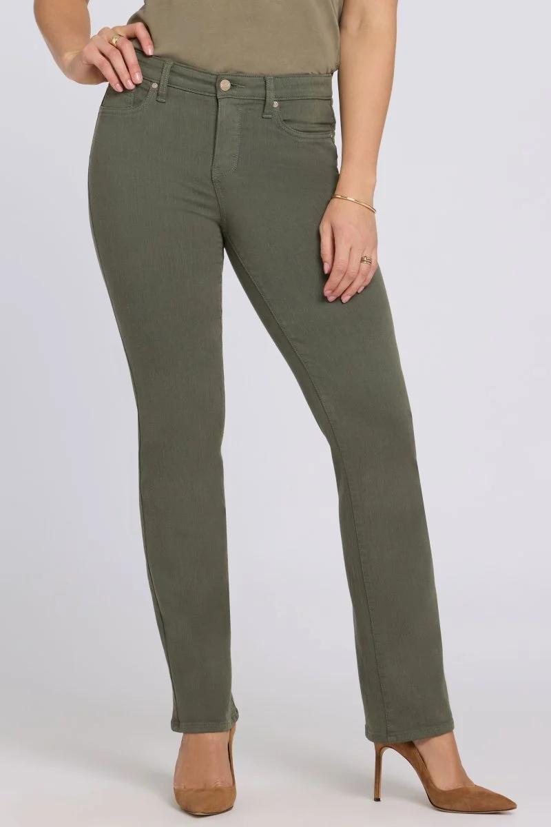 No Gapper™ Marilyn Straight Jeans in Sure Stretch® Denim | Desert Green