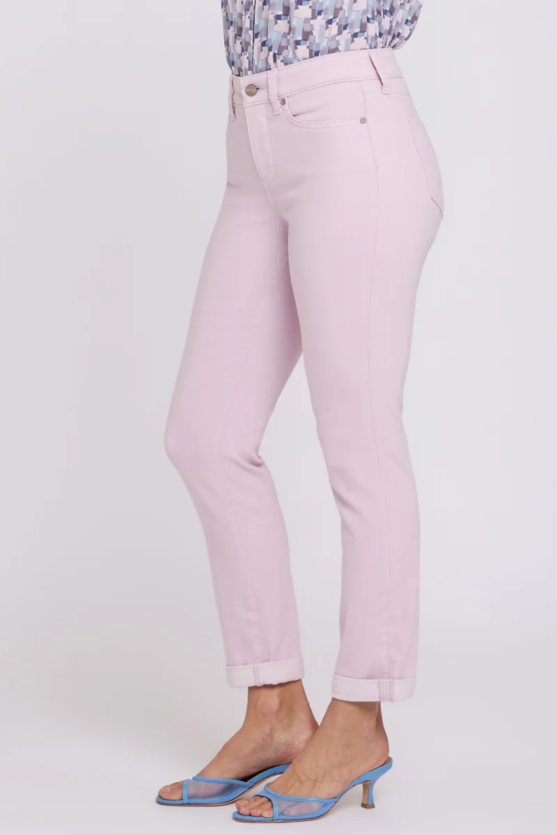 Sheri Slim Straight Ankle Jeans | Light Lilac