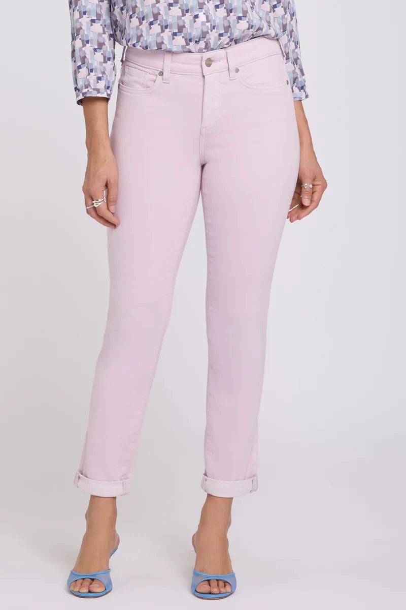 Sheri Slim Straight Ankle Jeans | Light Lilac
