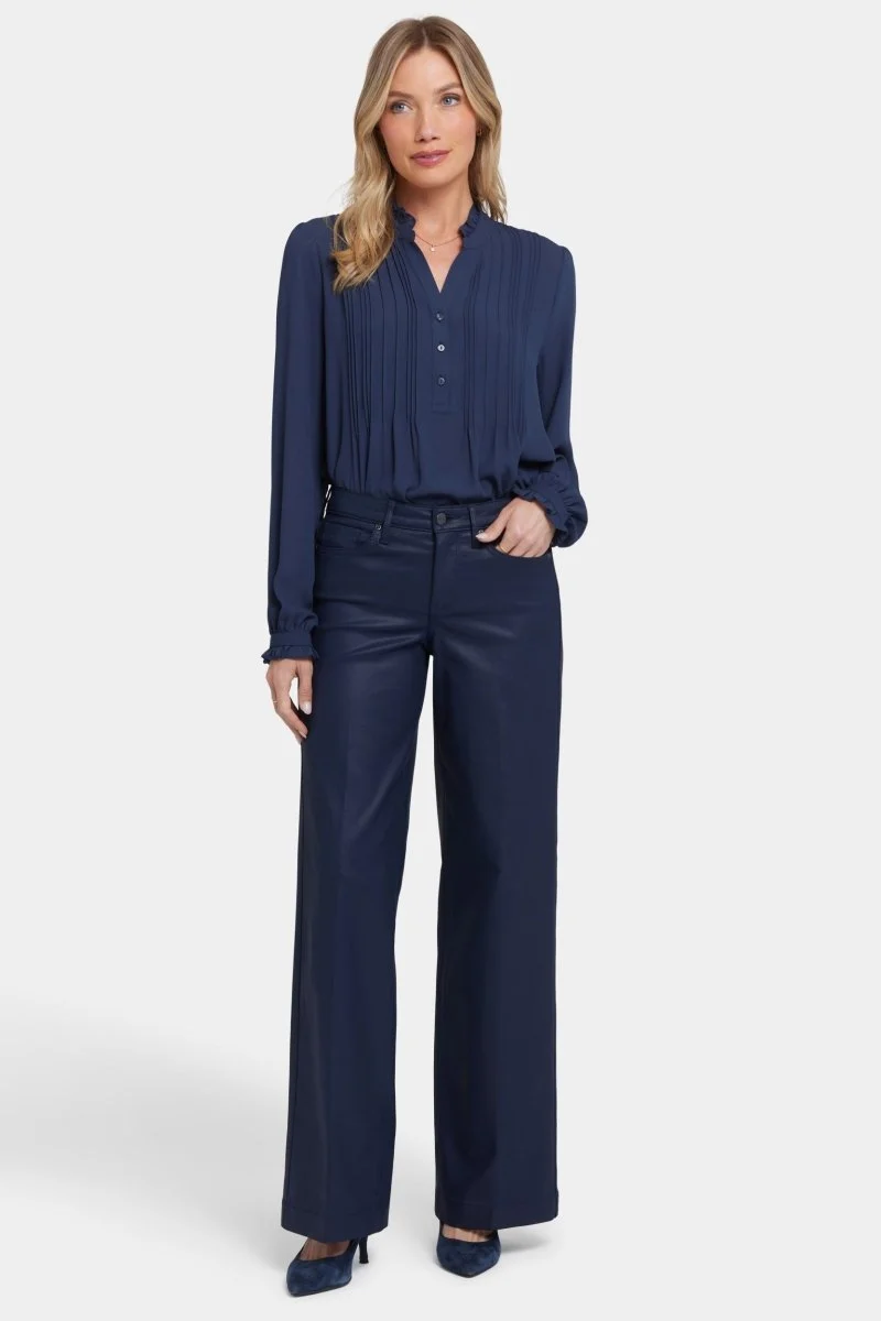 Coated Teresa Wide Leg Jeans | Starless Sky Coated