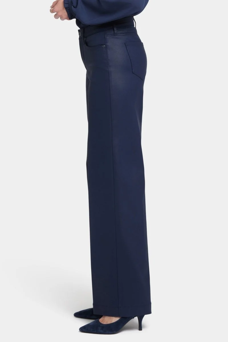 Coated Teresa Wide Leg Jeans | Starless Sky Coated