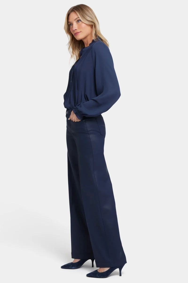 Coated Teresa Wide Leg Jeans | Starless Sky Coated
