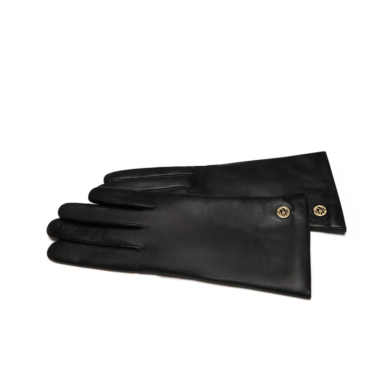 Isabel Bernard Honoré Eleanor Schwarz Ziegenfell Leder Handschuhe IB67000-301-