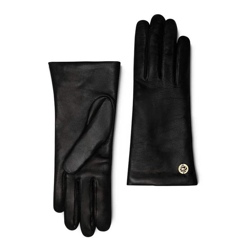 Isabel Bernard Honoré Eleanor Schwarz Ziegenfell Leder Handschuhe IB67000-301-