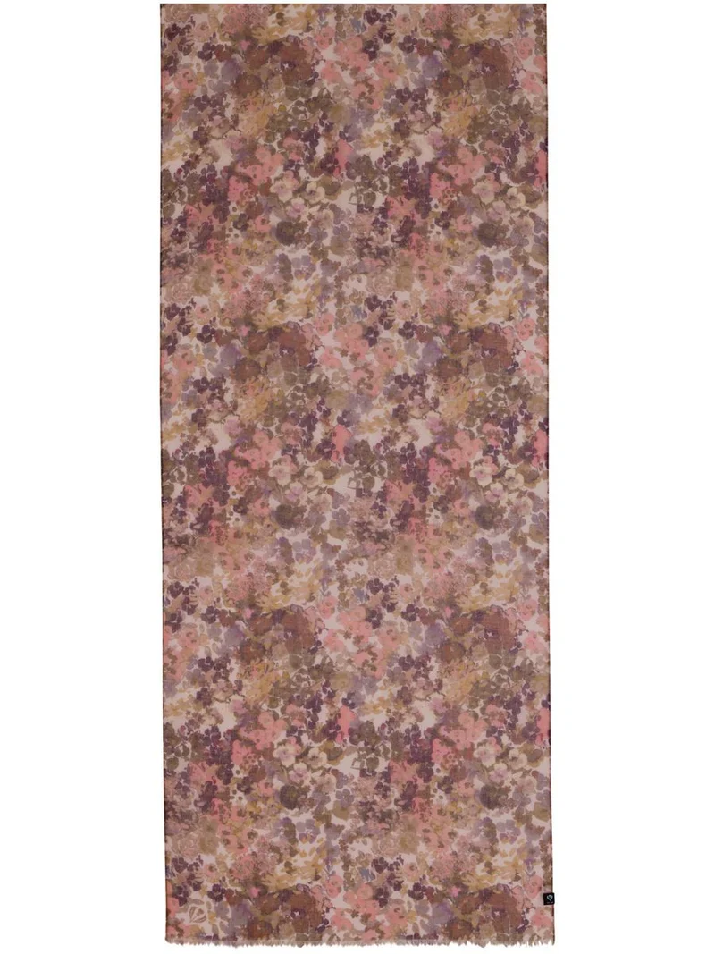 recyceltes Polyester Schal Sustainability Edition - Schal mit Millefleur Aquarell-Design