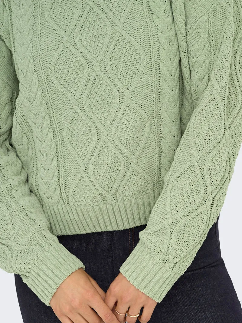 ONLY Strickpullover Damen Zopfstrick