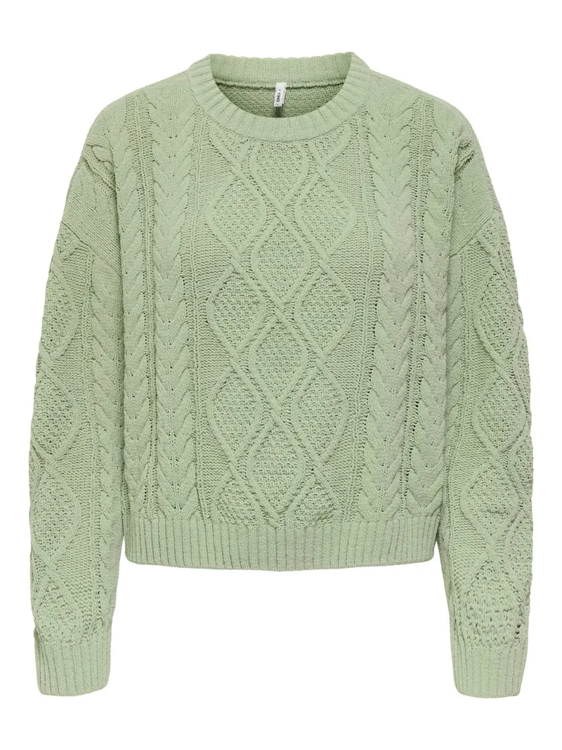 ONLY Strickpullover Damen Zopfstrick