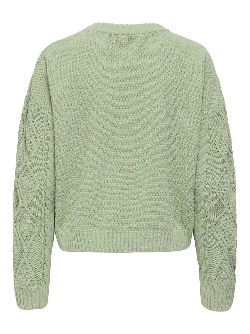 ONLY Strickpullover Damen Zopfstrick