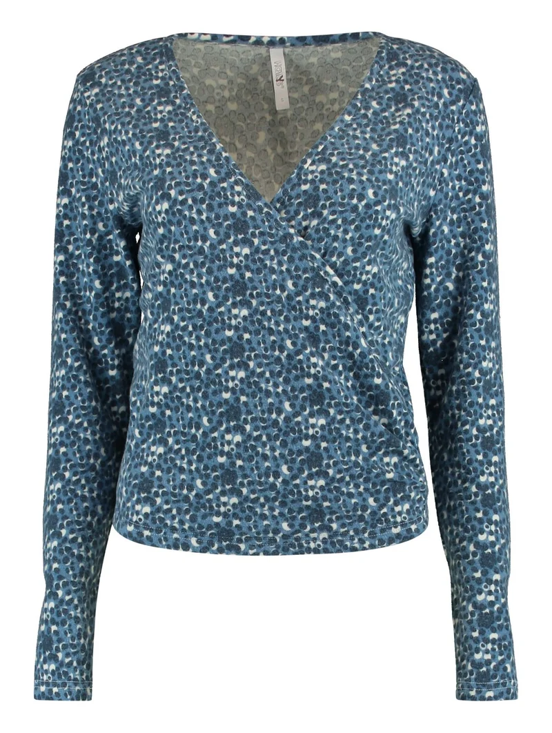 Hailys Langarmshirt Damen beige leo