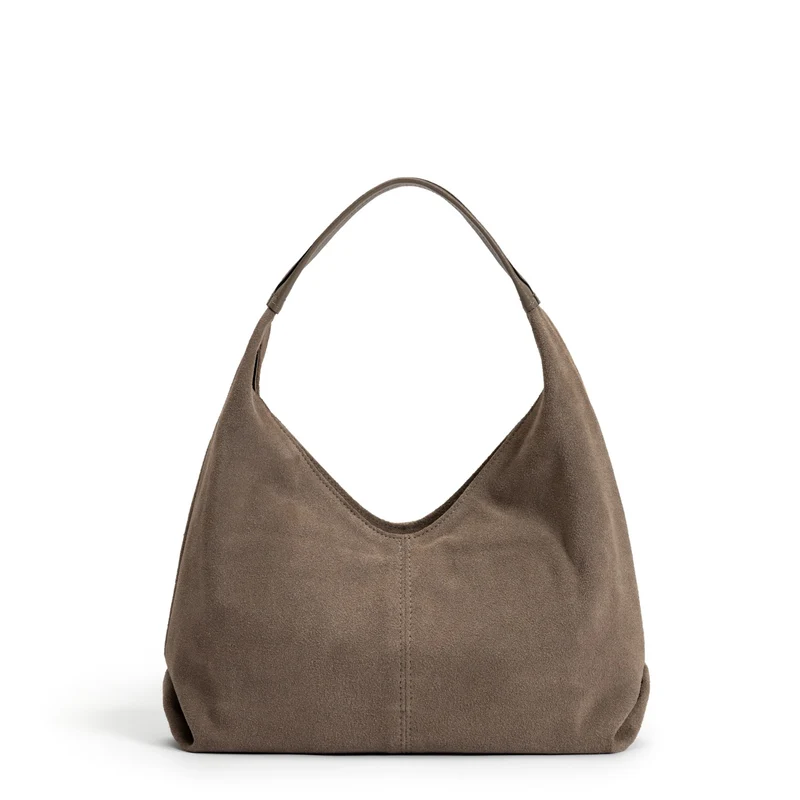 Isabel Bernard Honoré Grace Mini taupefarbene Wildleder-Handtasche IB21132-178