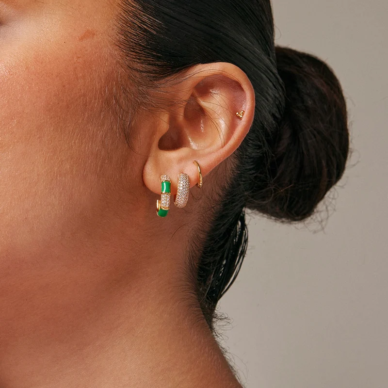 ENAMEL Copenhagen damen Ohrringe 750 Vergoldung E300G-GGCZ