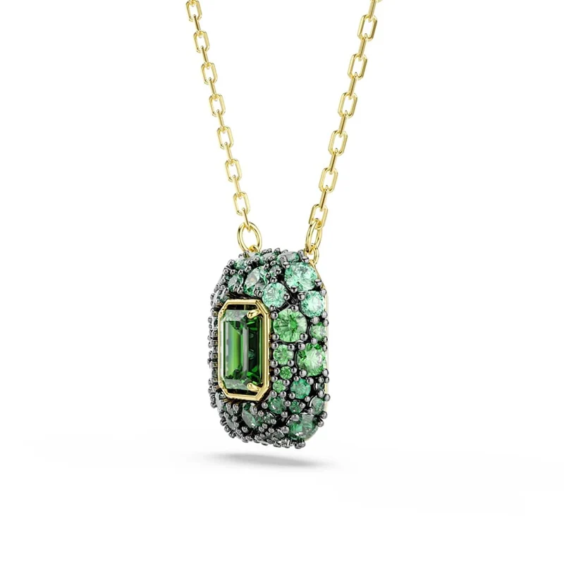 Swarovski Sublima Glam Halskette in Goldoptik mit grünem Anhänger 5752884