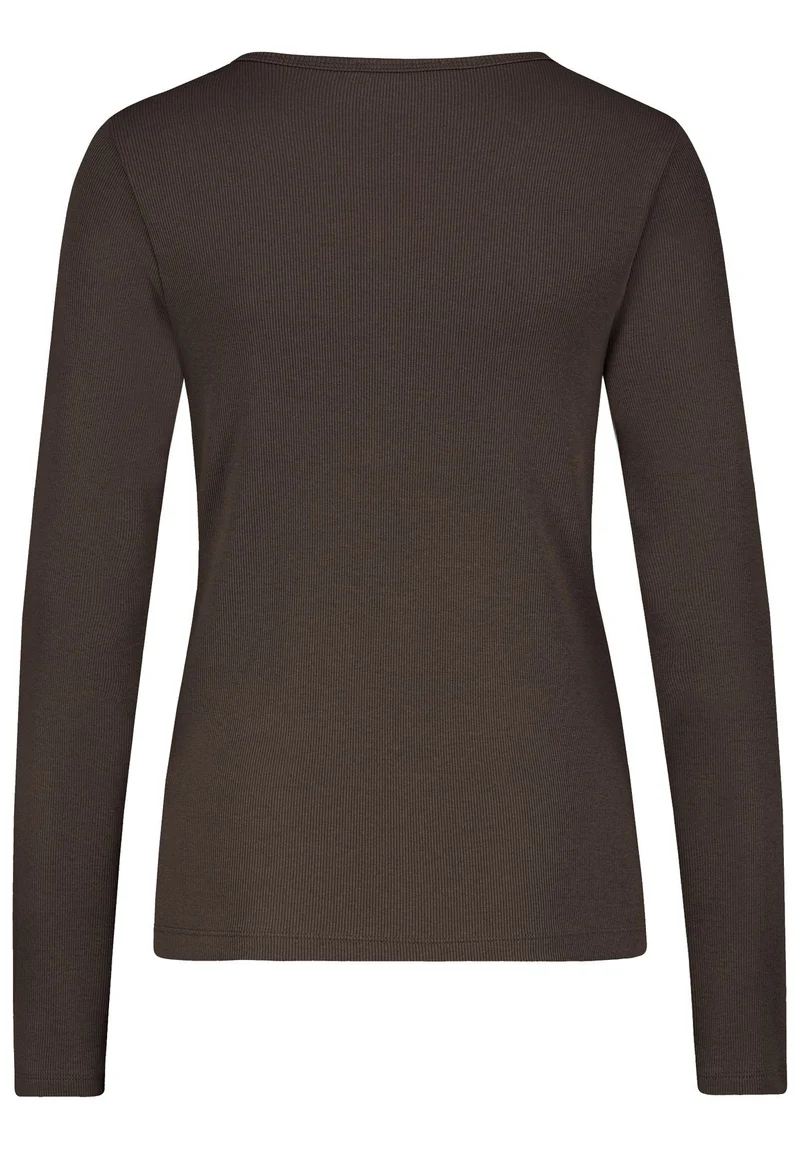 Langarmshirt Damen Knopfleiste