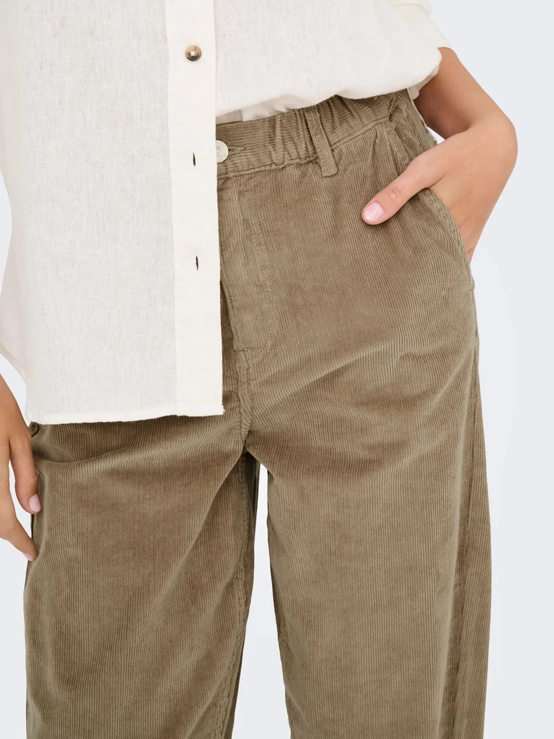 ONLFLORA MW ELA CORD CAROT PANT PNT