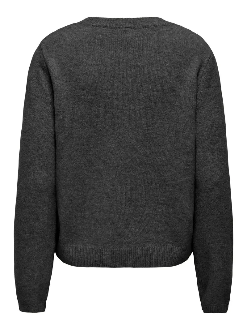 ONLSHINE LS EMBROIDERY O-NECK CC KN