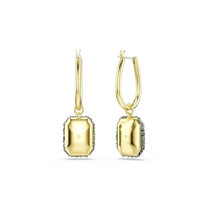 Swarovski Sublima Glam Ohrringe in Goldoptik mit grünem Kristall 5752890