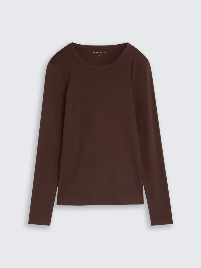 Basic Langarmshirt aus Baumwolle
