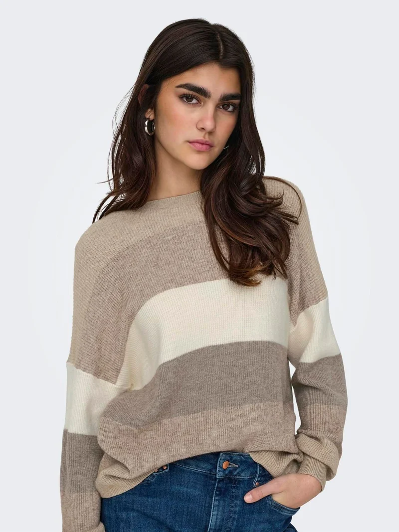 ONLY Strickpullover Langarm Streifen