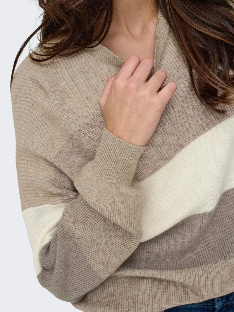 ONLY Strickpullover Langarm Streifen