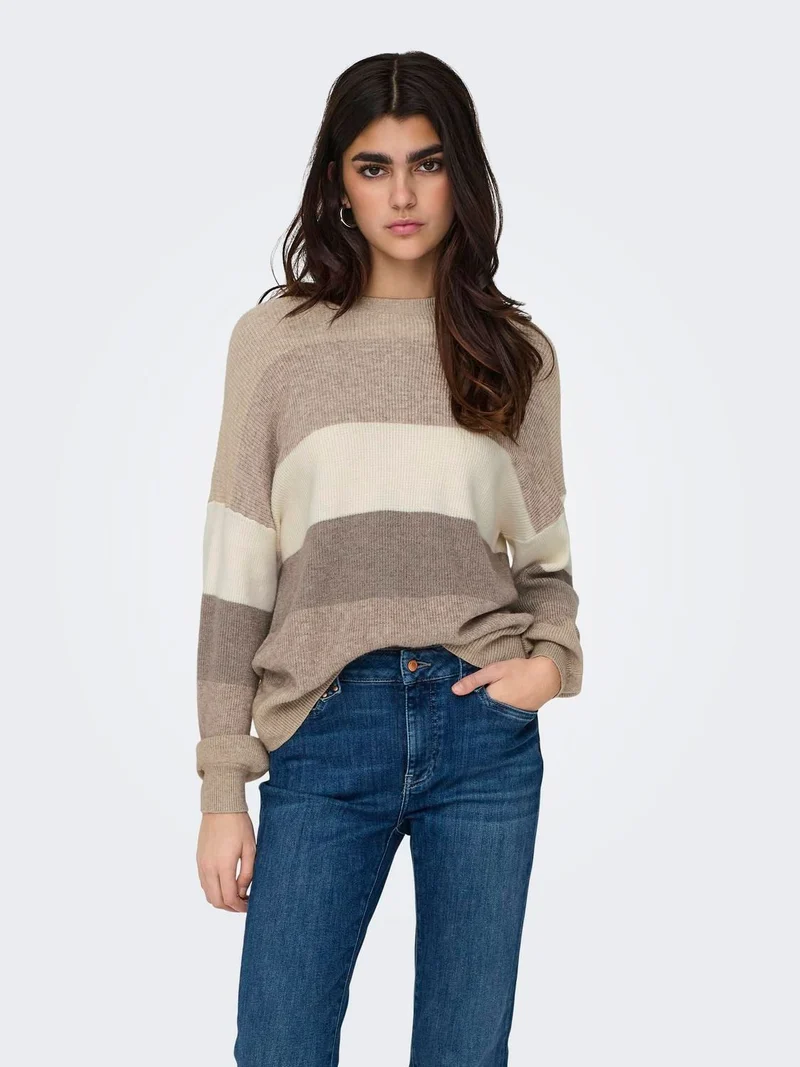 ONLY Strickpullover Langarm Streifen