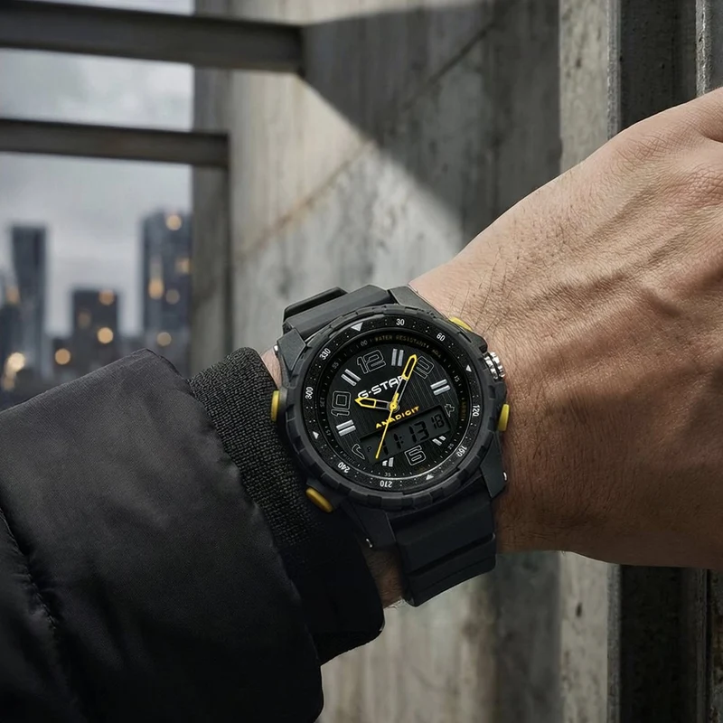 G-STAR Ops01 Schwarze Ana-Digi Uhr GSW.502.02