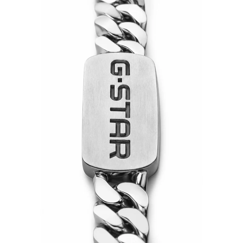 G-Star Incisio Silberfarbenes Curb Chain Armband GSJ.106.04