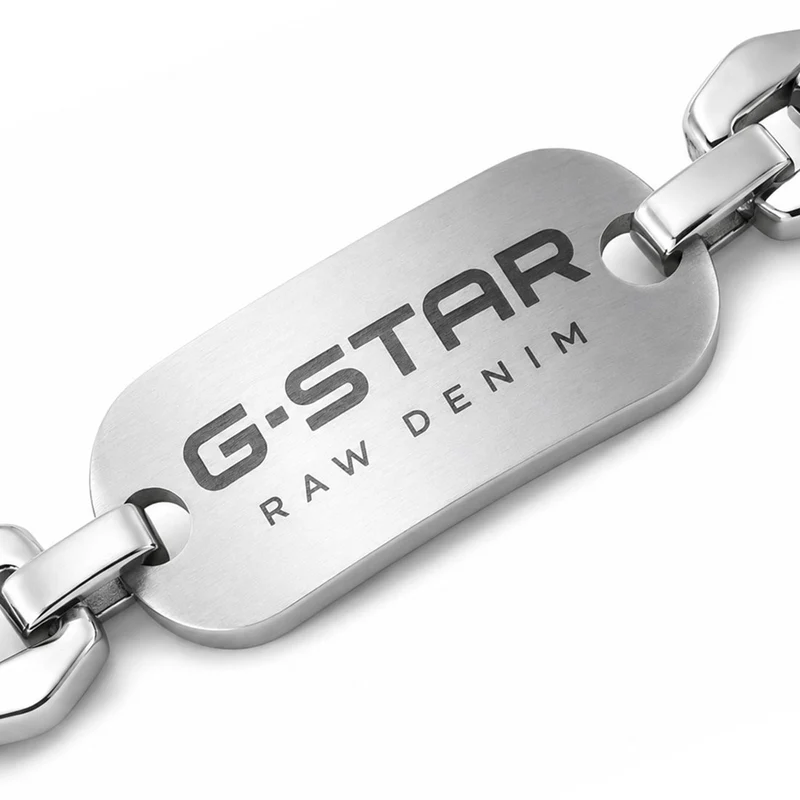 G-Star ZipPoint Silbernes Stahlarmband GSJ.104.03