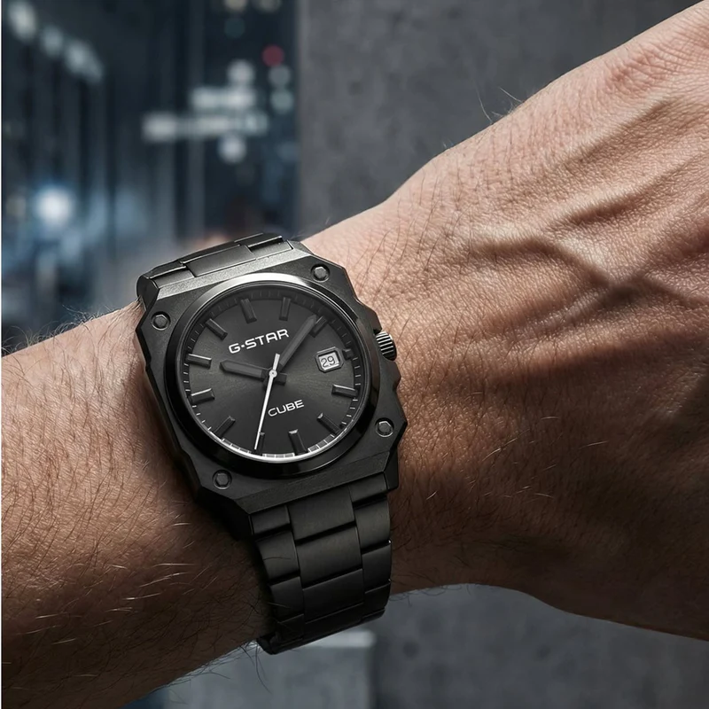 G-STAR Cube Schwarze Herrenuhr GSW.508.06