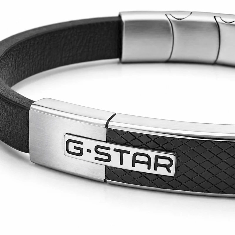 G-Star Mtrx Schwarzes Lederarmband GSJ.105.03