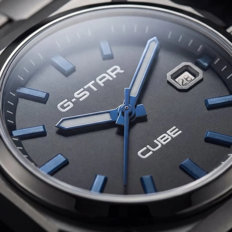 G-STAR Cube Gunmetal Analoge Herrenuhr GSW.508.07