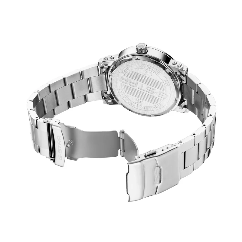 G-STAR Rovic Silberfarbene Stahl-Herrenuhr GSW.509.06