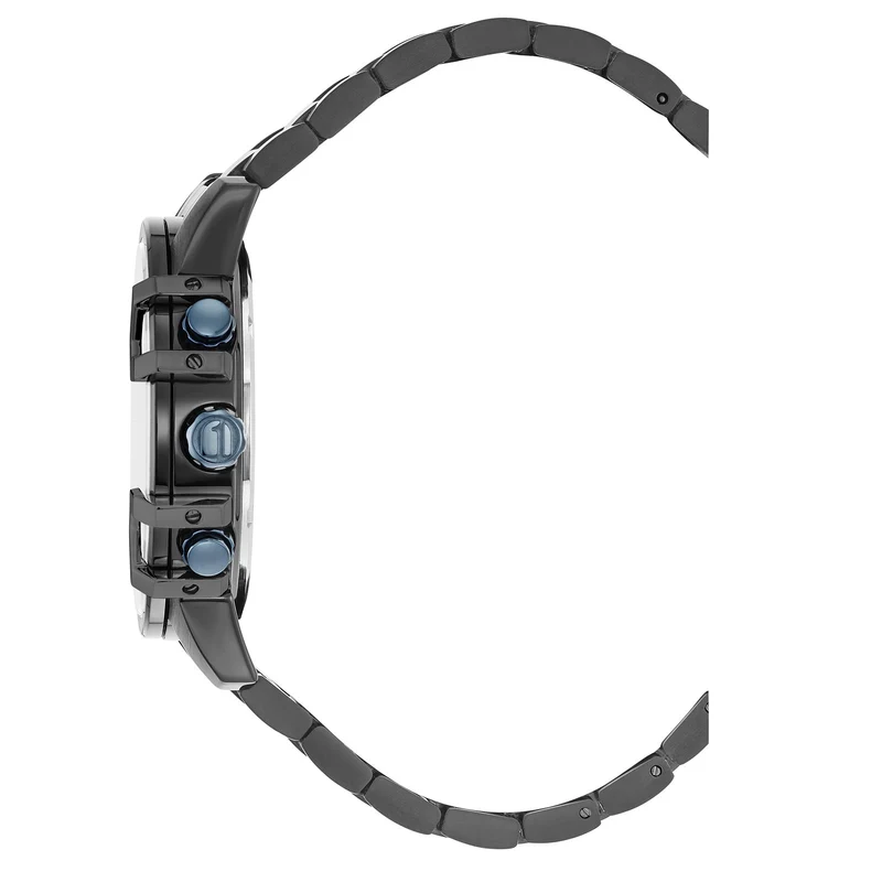 G-STAR Bend3D Schwarze Herrenuhr mit blauem Zifferblatt GSW.505.05