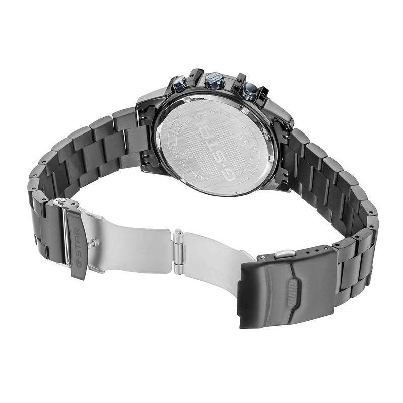 G-STAR Bend3D Schwarze Herrenuhr mit blauem Zifferblatt GSW.505.05
