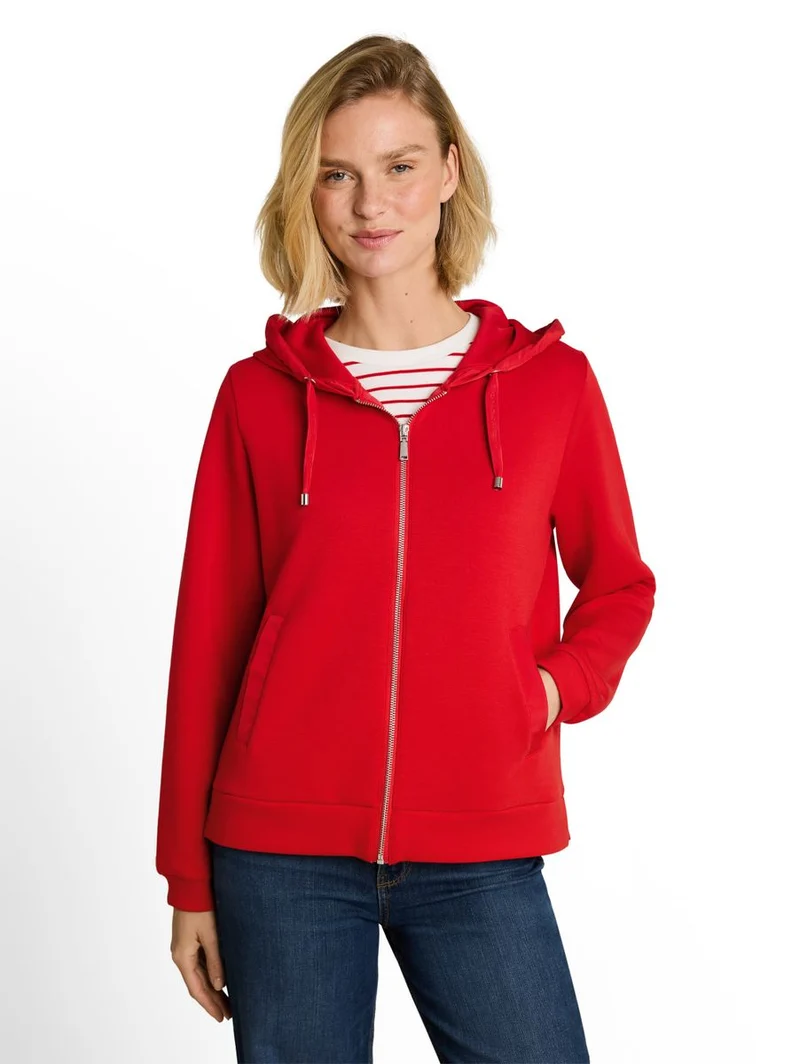 Hoodie Sweatjacke aus Scuba