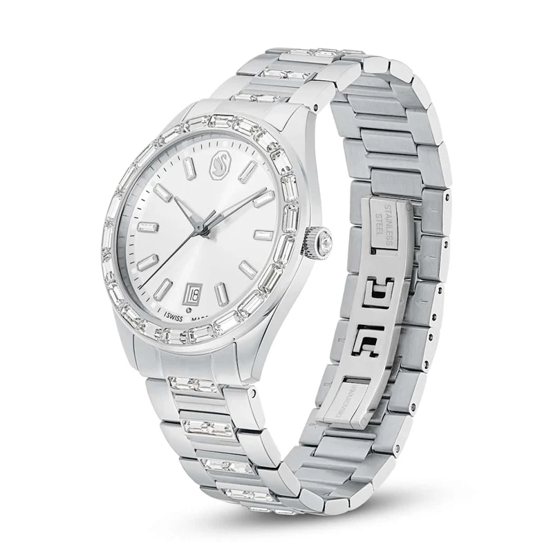 Swarovski Matrix Uhr aus silberfarbenem Stahl 5734665