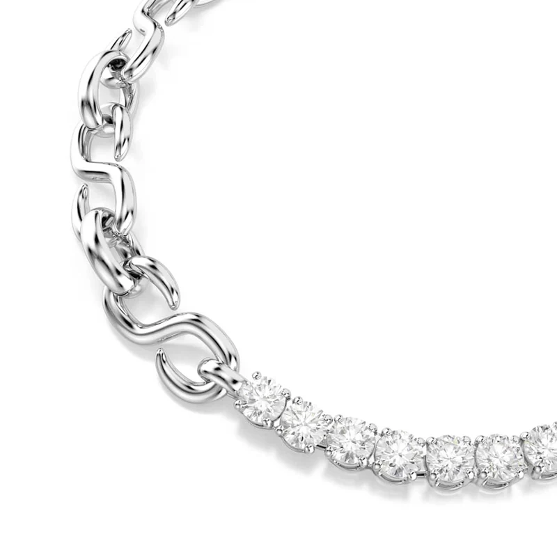 Swarovski Matrix Tennis Silberfarbenes Kettenarmband 5753926