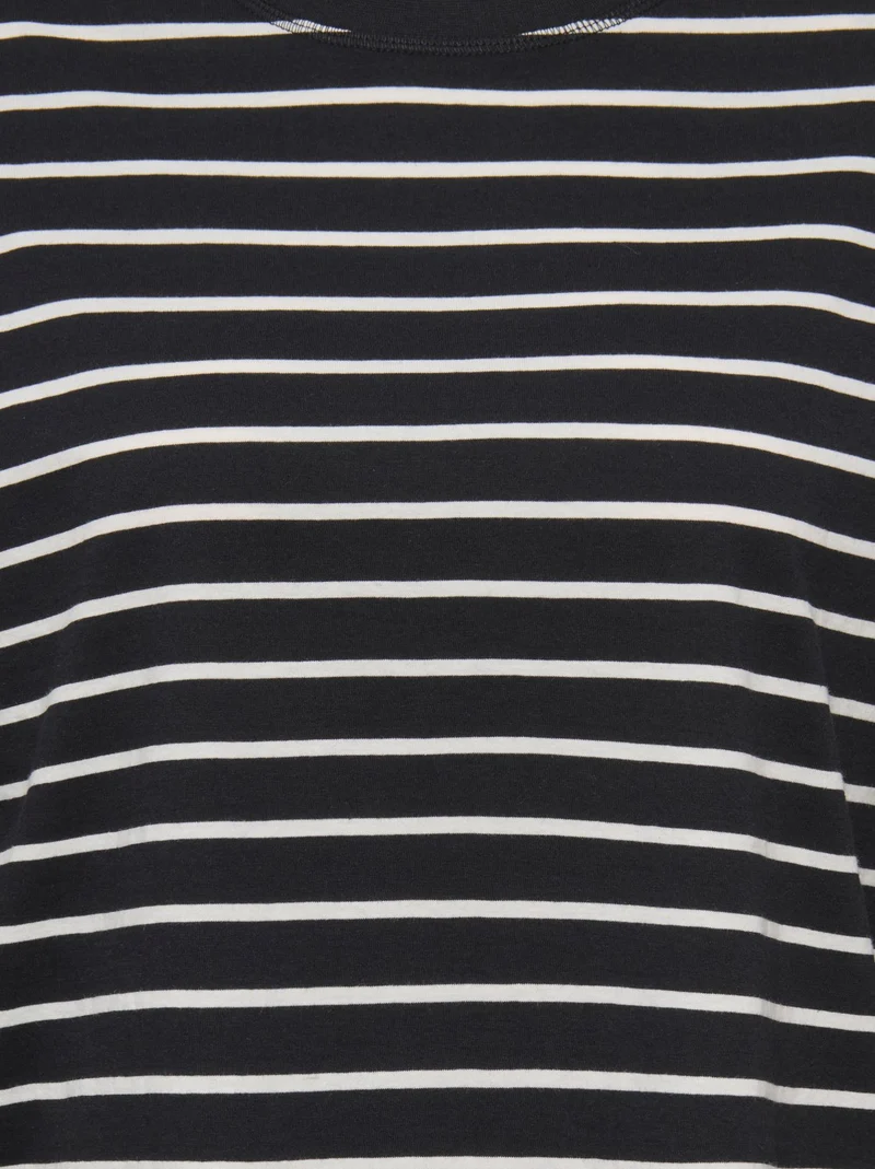 ONLHAPPY L/S O-NECK STRIPE TEE JRS Black/Cloud dancer lena