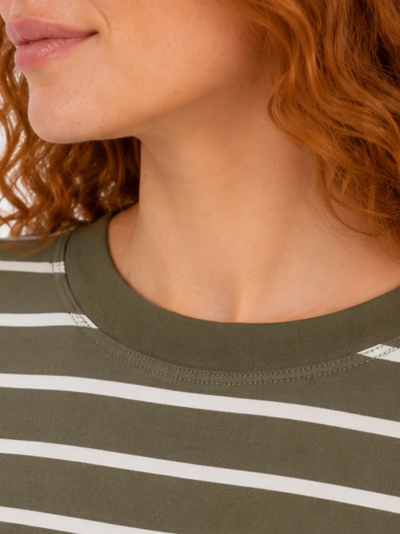 ONLHAPPY L/S O-NECK STRIPE TEE JRS Kalamata/Cloud dancer lena stripe