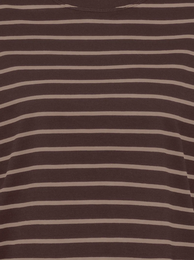 ONLHAPPY L/S O-NECK STRIPE TEE JRS Coffee Bean/Taupe gray lena