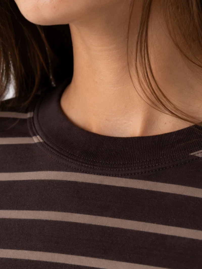 ONLHAPPY L/S O-NECK STRIPE TEE JRS Coffee Bean/Taupe gray lena
